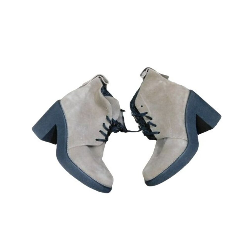 Jil Sander Size 35 / 4.5-5 Designer Heeled Lace Up Suede Warm Boots - Picture 3 of 6